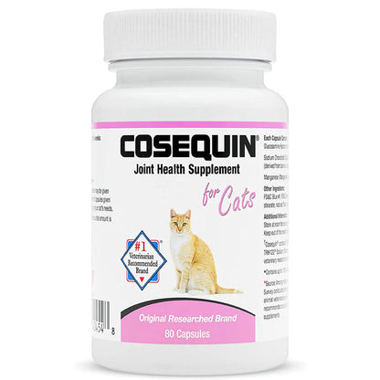 Nutramax Cosequin Joint Health Supplement for Cats - With Glucosamine and Chondroitin, 80 Capsules