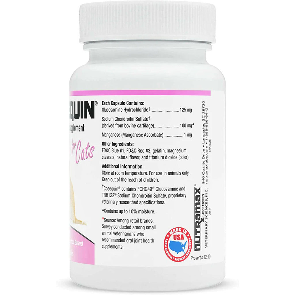 Nutramax Cosequin Joint Health Supplement for Cats - With Glucosamine and Chondroitin, 80 Capsules ingredients