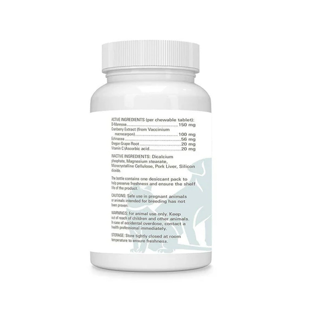 White supplement bottle with label on a white background