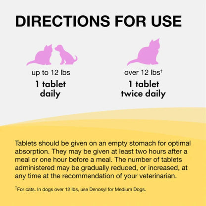 Nutramax Denosyl Liver and Brain Health Supplement for Small Dogs and Cats, With S-Adenosylmethionine (SAMe) directions for use