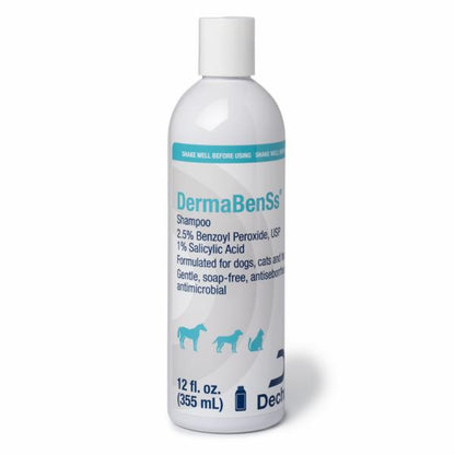 DermaBenSs shampoo bottle on a white background