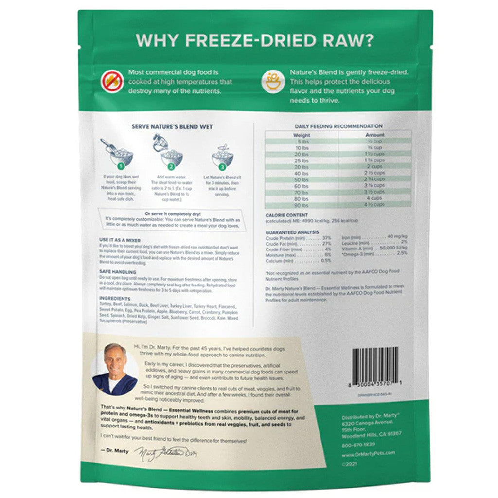 Dr. Marty Nature's Blend Essential Wellness freeze-dried raw dog food