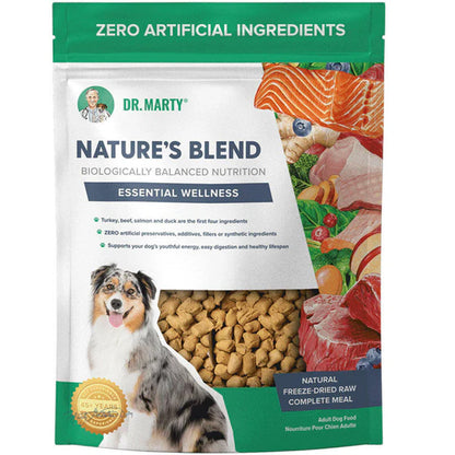 Dr. Marty Nature's Blend Essential Wellness freeze-dried raw dog food