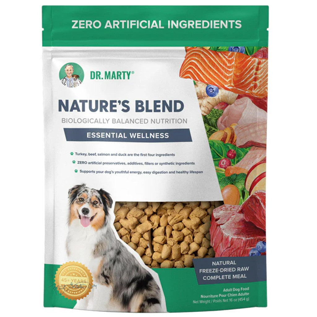 Dr. Marty Nature's Blend Essential Wellness freeze-dried raw dog food 454g bag