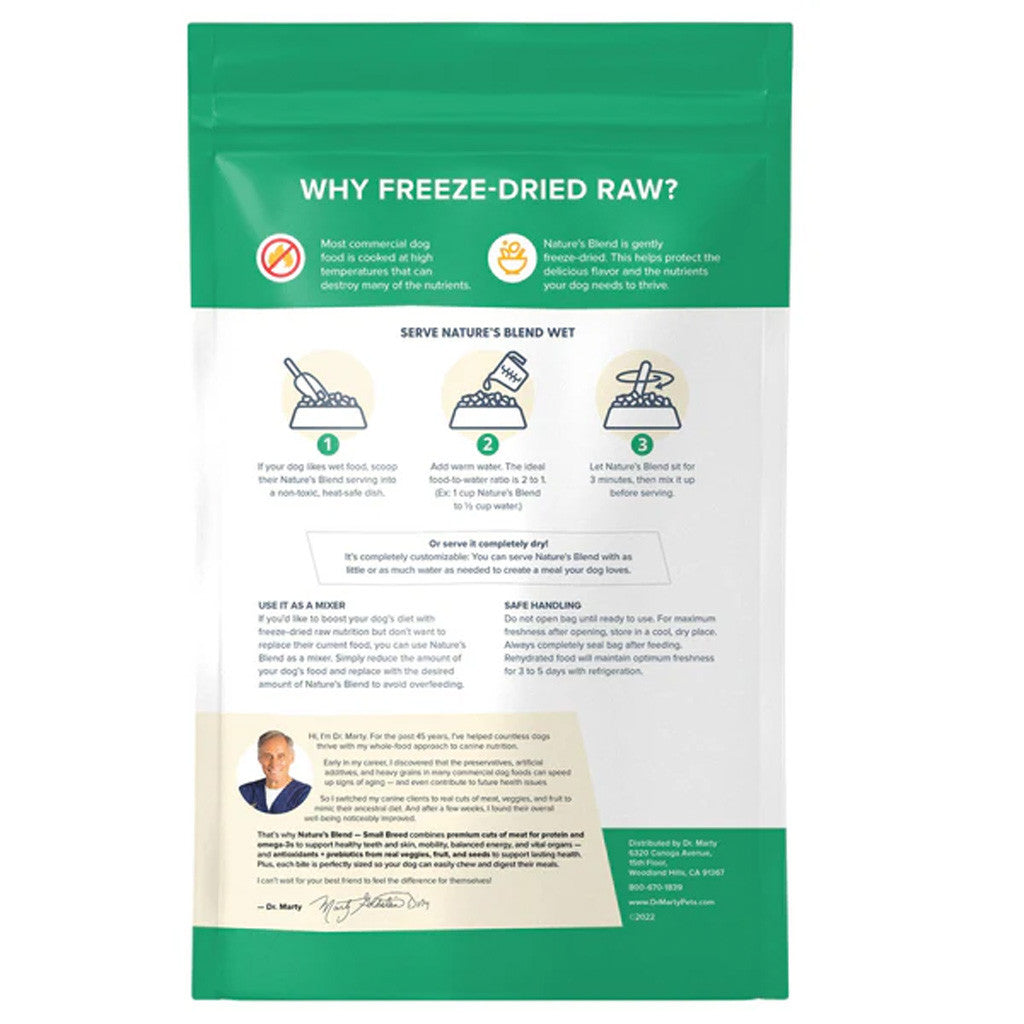 Dr. Marty Nature's Blend Small Breed freeze-dried raw dog food