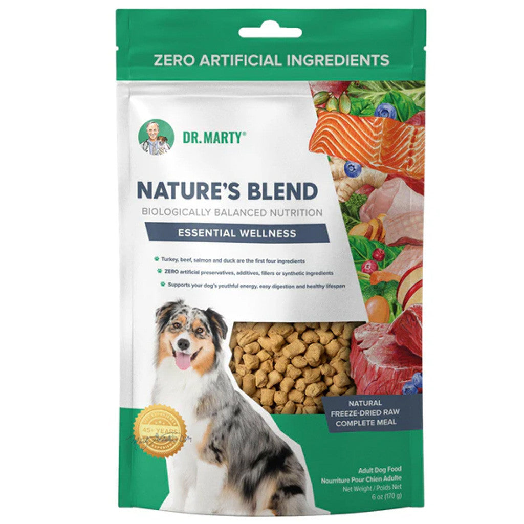 Dr. Marty Nature's Blend Essential Wellness freeze-dried raw dog food 170g bag