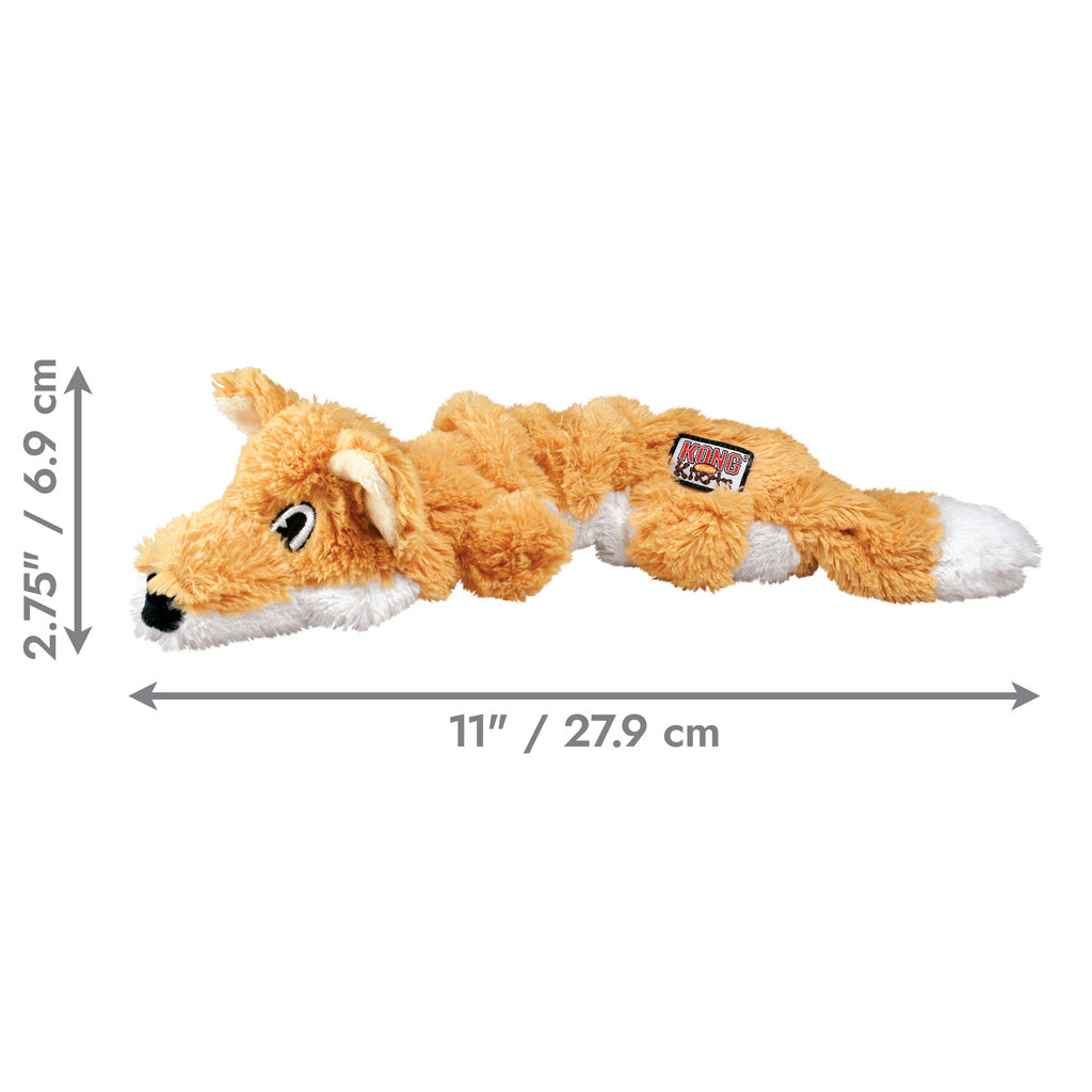 KONG Scrunch Knots Fox – Durable & Fun Toy for Dogs small medium