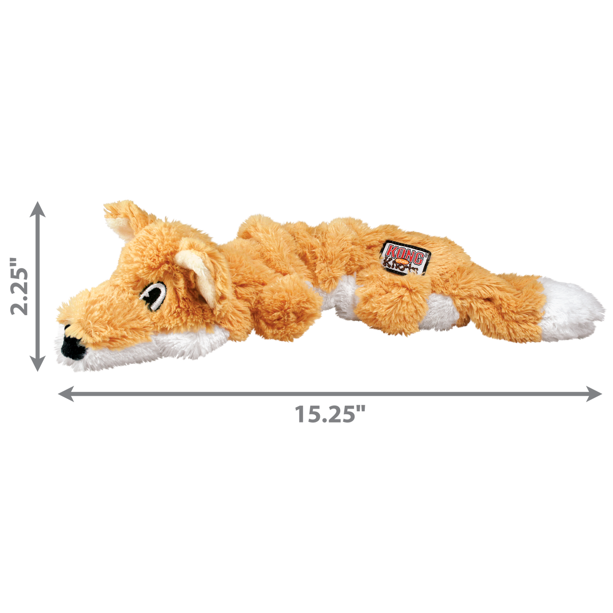 KONG Scrunch Knots Fox – Durable & Fun Toy for Dogs medium large