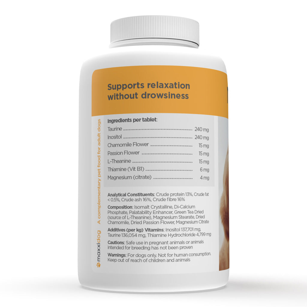 maxxicalm calming aid for dogs supplement ingredients