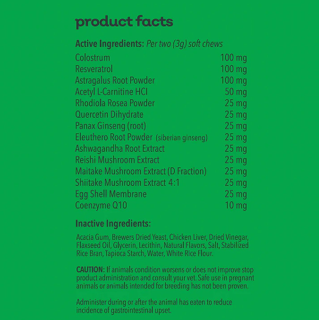 MYOS Canine Immunity Chews ingredients list – Immune Support for Dogs | UK Stock