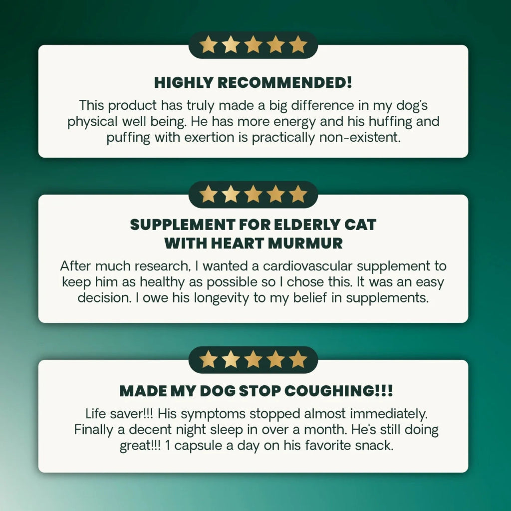 VetriScience customer reviews of Omega Healthy Heart for dogs and cats