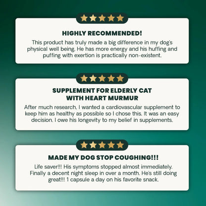 VetriScience customer reviews of Omega Healthy Heart for dogs and cats