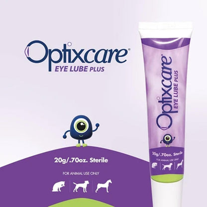 Optixcare Eye Lube Plus tube, front of pack