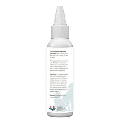 White spray bottle with a label on a white background