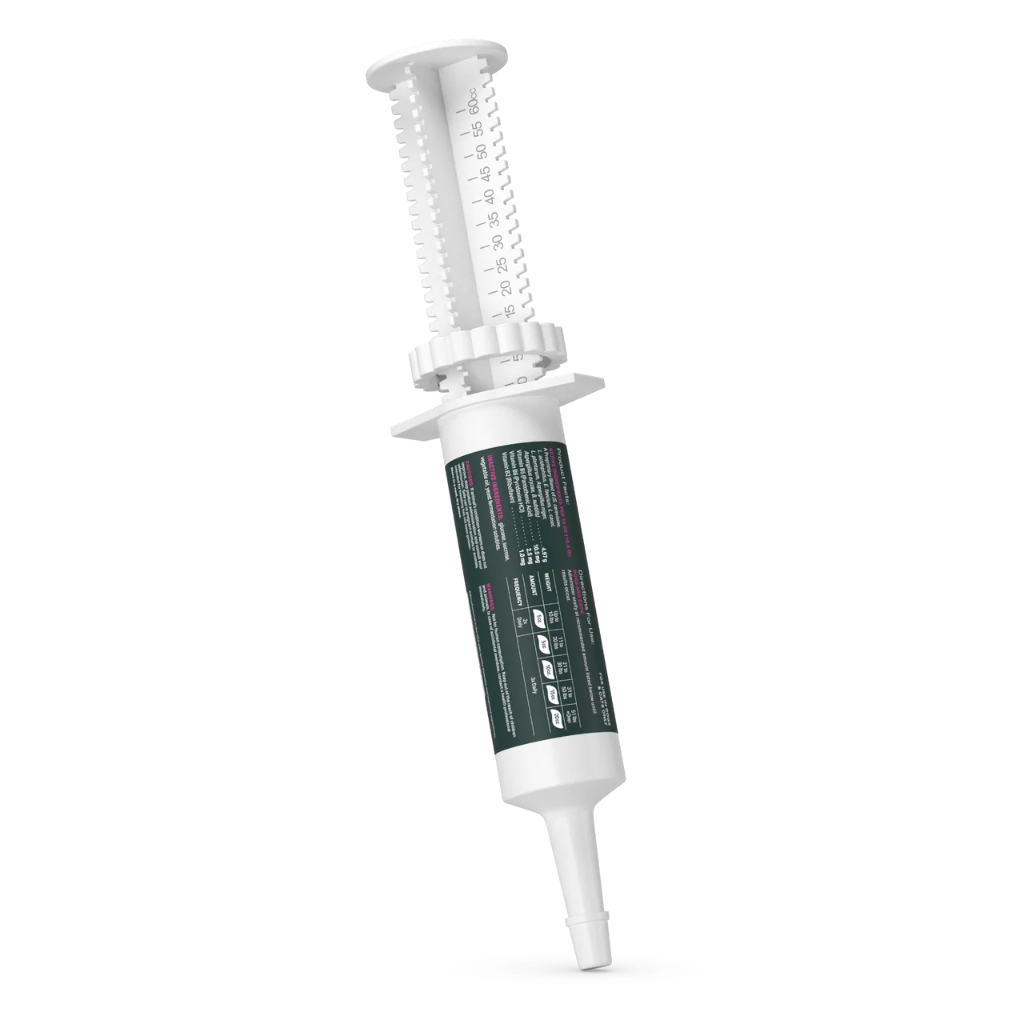 Quick Action Diarrhea Aid dial-a-serving applicator tube, rear label