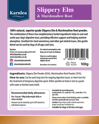 Karnlea slippery elm & marshmallow root ingredients and how to use