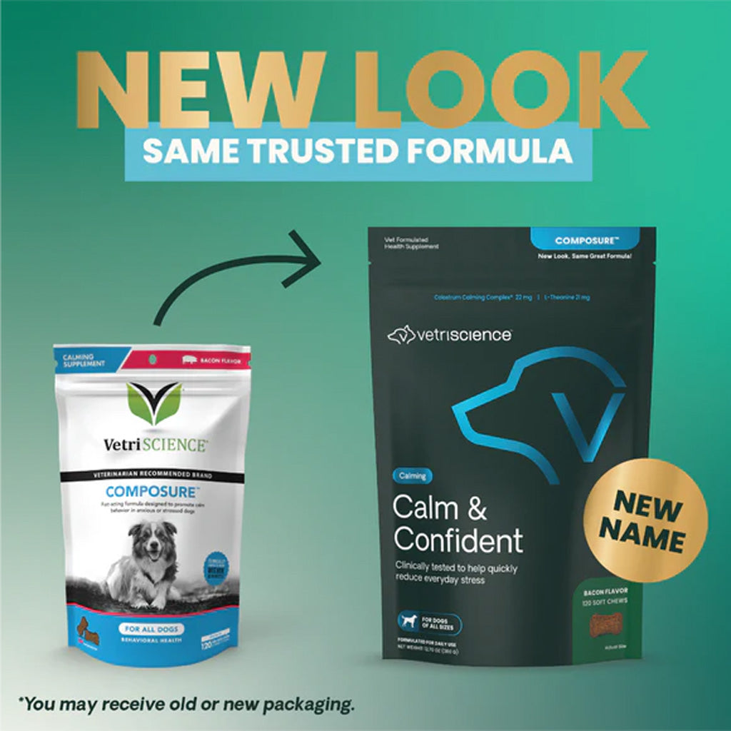 VetriScience Composure Calming Chews for Dogs, Bacon Flavour packaging – Stress & Anxiety Relief | UK Stock (Copy)