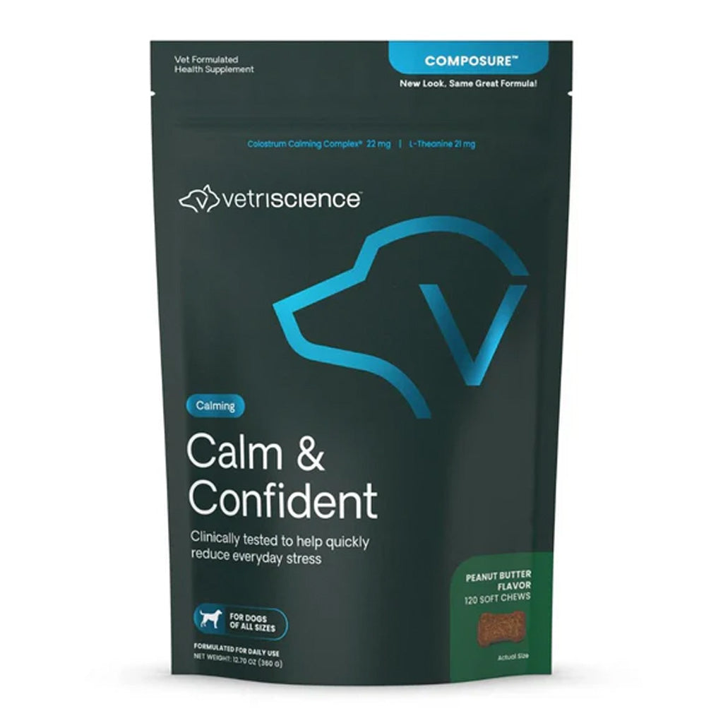 VetriScience Composure Calming Chews for Dogs, Peanut Butter – Stress & Anxiety Relief benefits | UK Stock