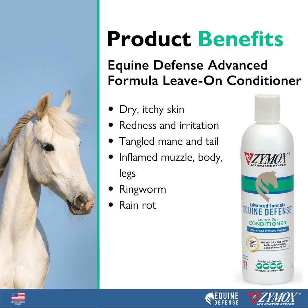 ZYMOX Equine Defense Leave-On Conditioner product benefits