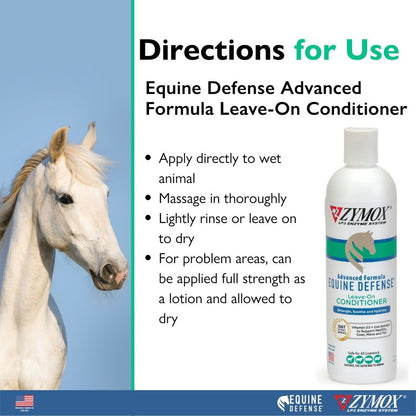 ZYMOX Equine Defense Leave-On Conditioner directions for use