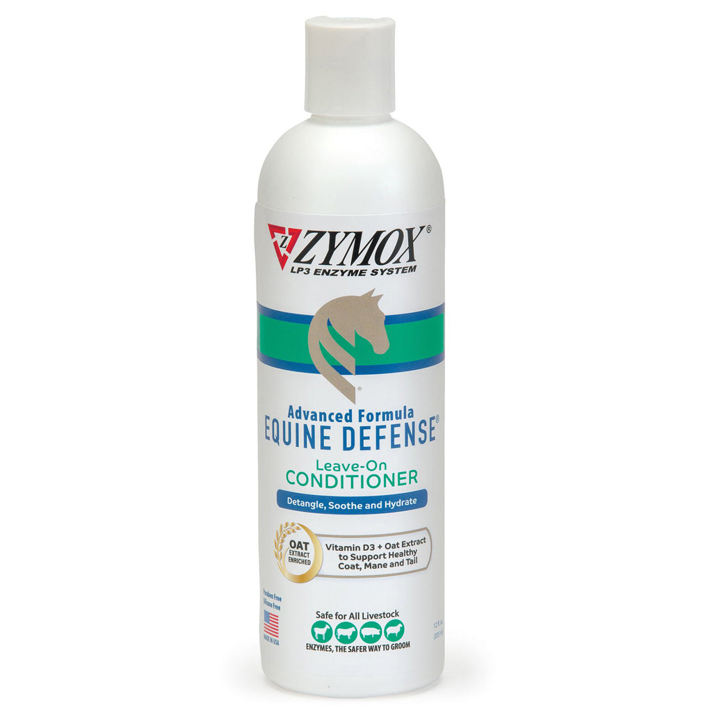 ZYMOX Equine Defense Leave-On Conditioner bottle for horses