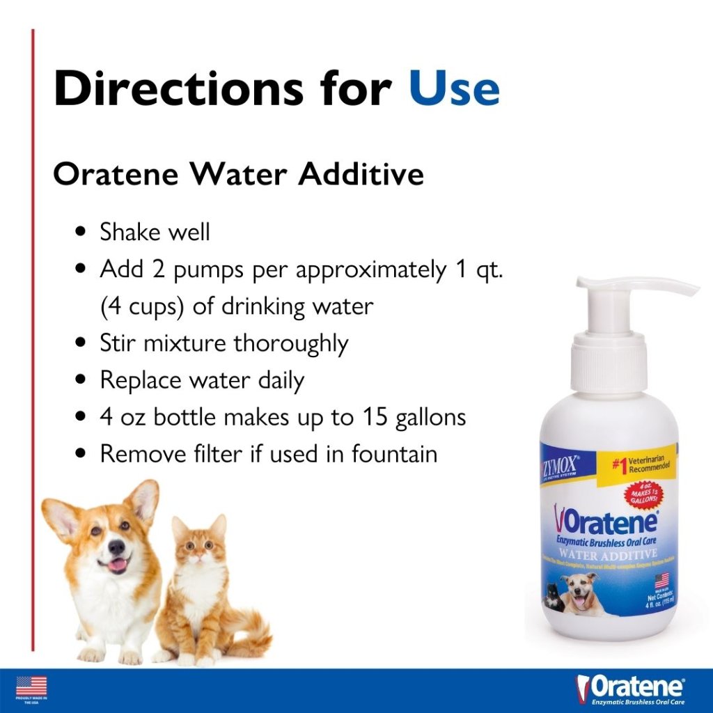 Oratene Enzymatic Water Additive directions for use