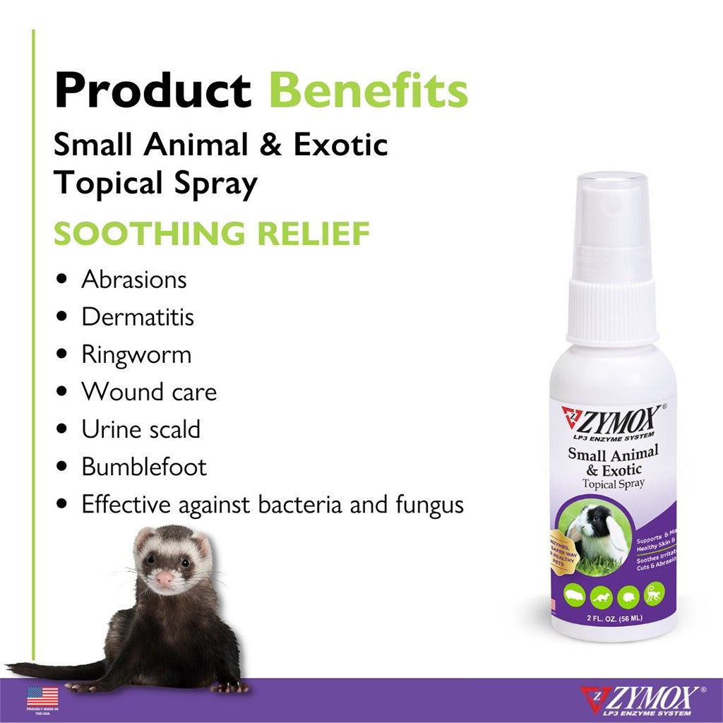 ZYMOX Small Animal and Exotic Topical Spray product benefits