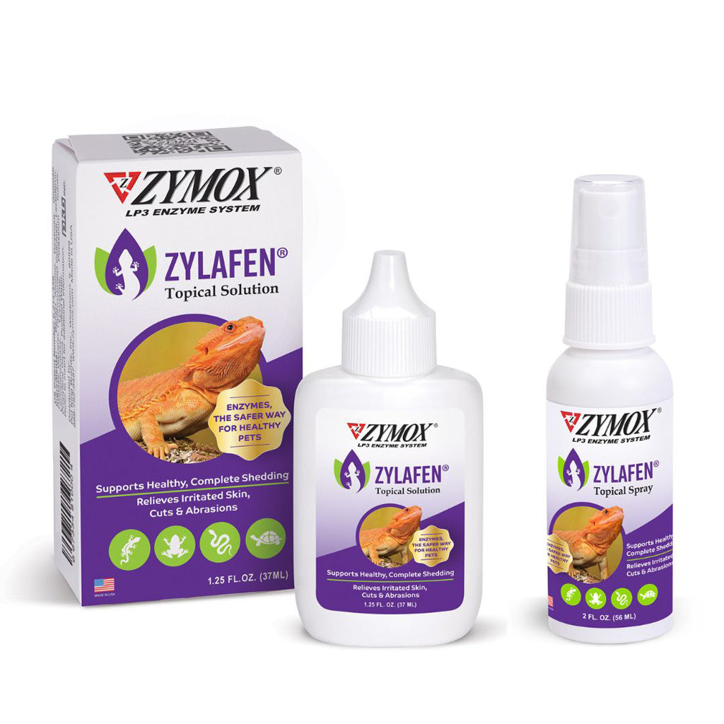 The ZYMOX Zylafen reptile range shown together