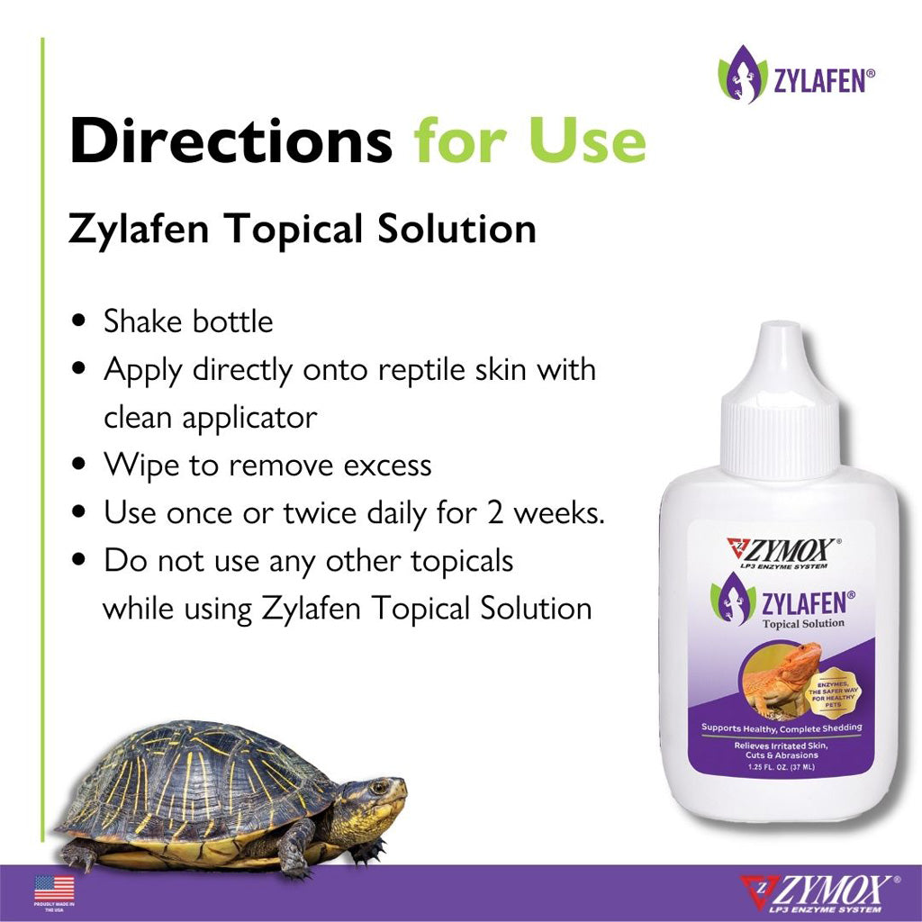 ZYMOX Zylafen Topical Solution for reptiles directions for use