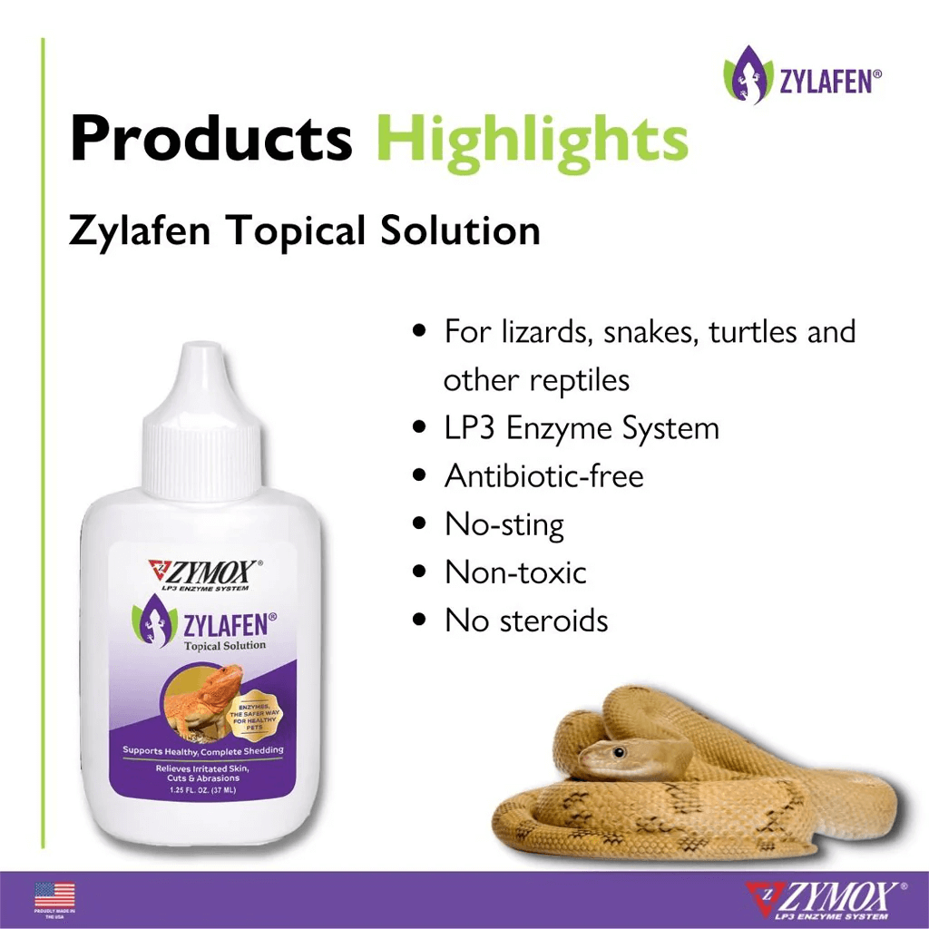 ZYMOX Zylafen Topical Solution for reptiles product highlights