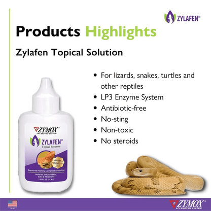ZYMOX Zylafen Topical Solution for reptiles product highlights