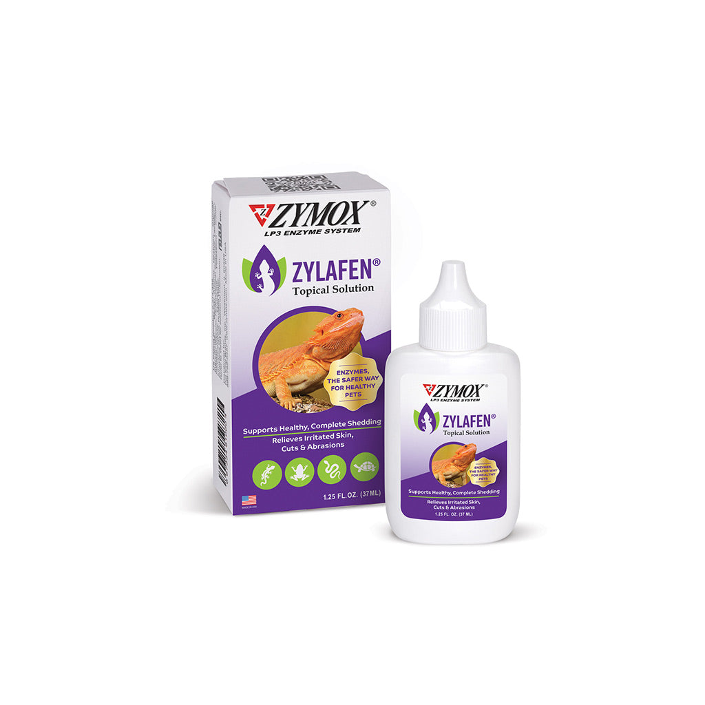 ZYMOX Zylafen Topical Solution bottle for reptile skin and shedding care